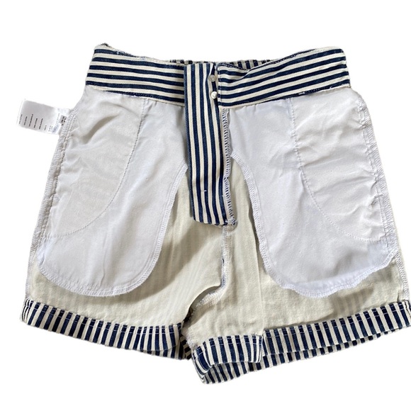 Urban Outfitters BDG Calvin Denim Blue White Striped High Waist Shorts 26 2 4 - Picture 5 of 14